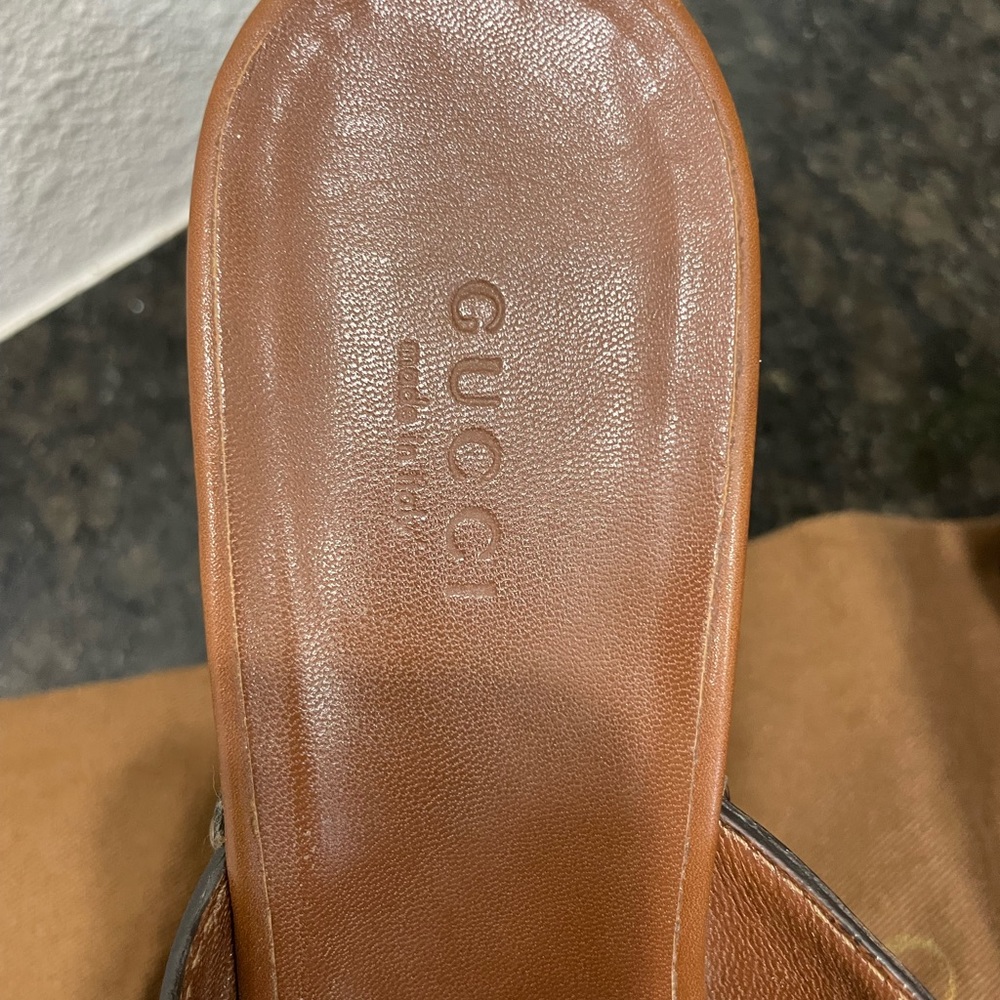 Gucci horsebit wooden heel sandal - Picture 5 of 5